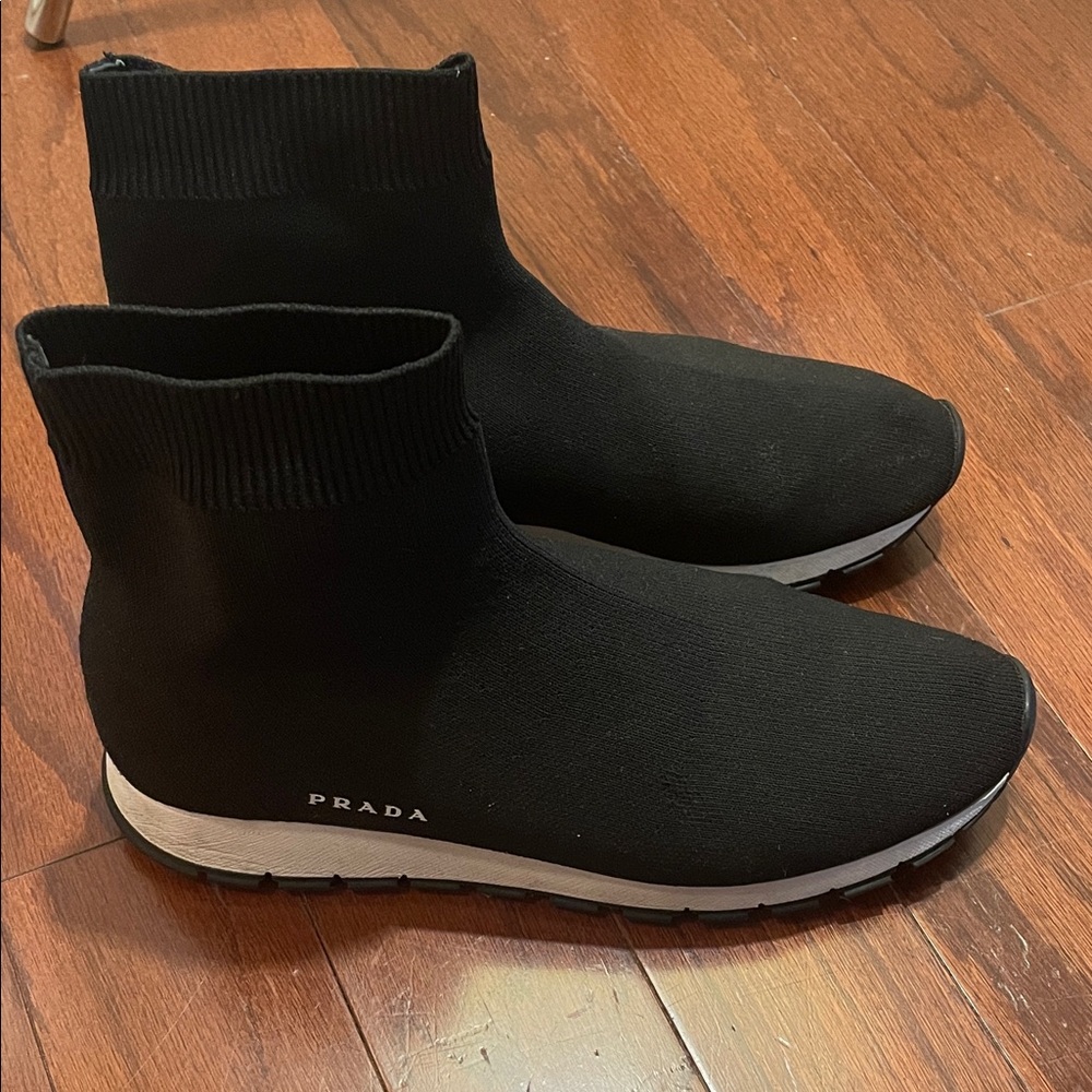 Prada Women's Black Knit Sneakers